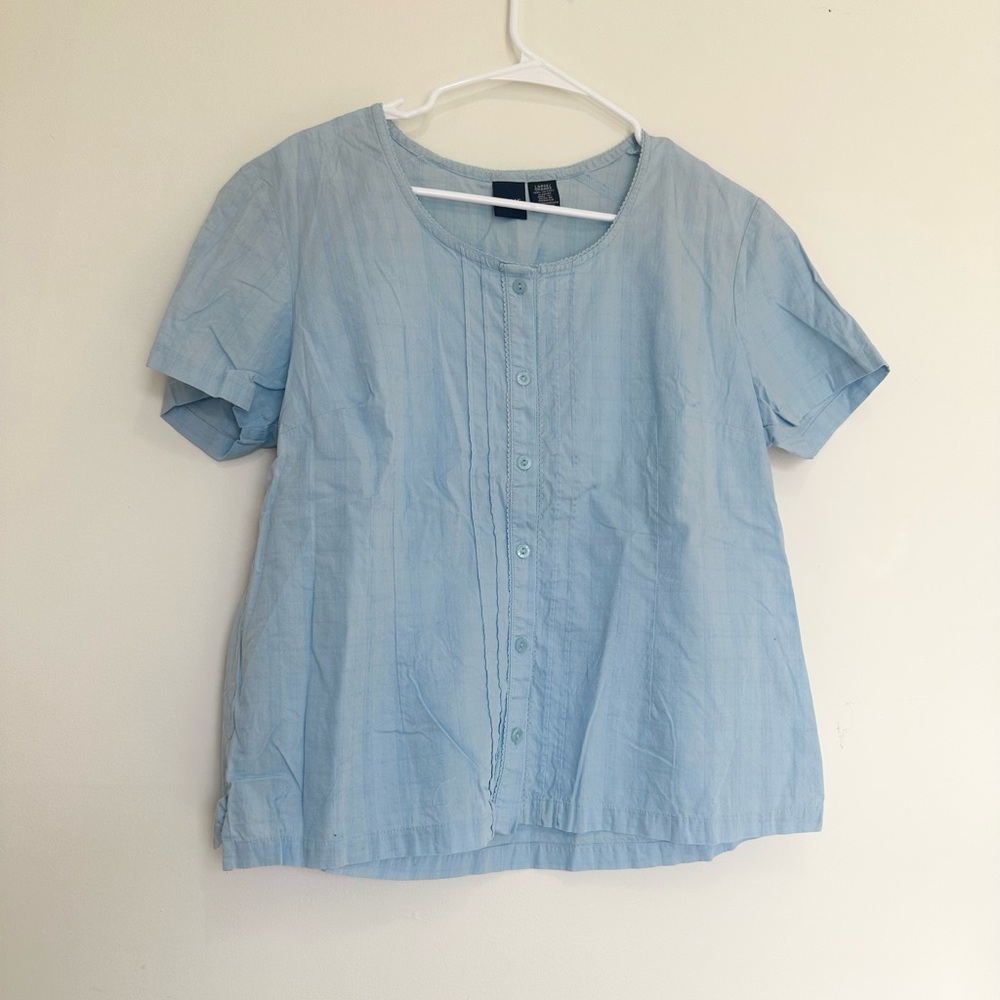 Baby blue cottagecore babydoll shirt